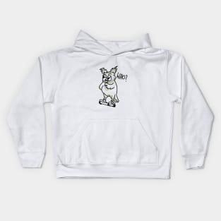 Cute thinking owl Kids Hoodie